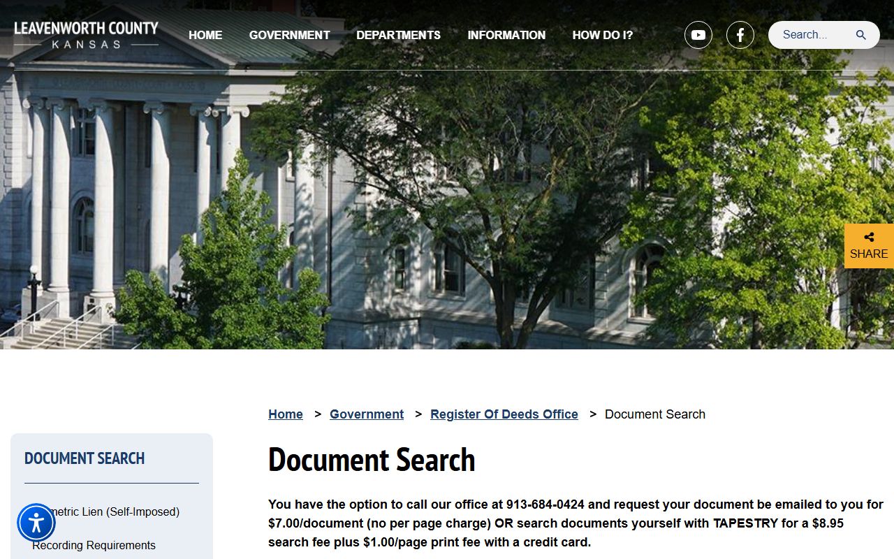 Leavenworth County clerk records Register of Deeds document search