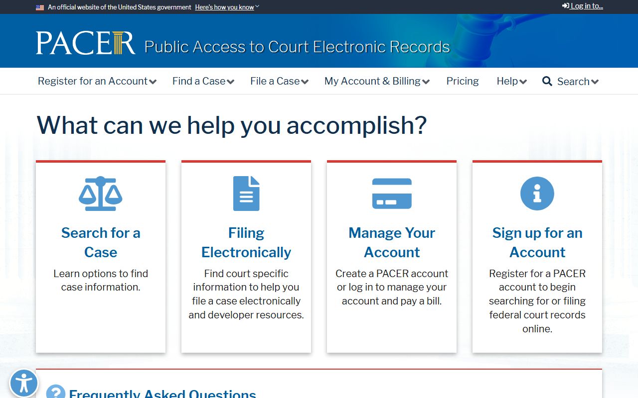 Leavenworth County court dockets PACER federal case access