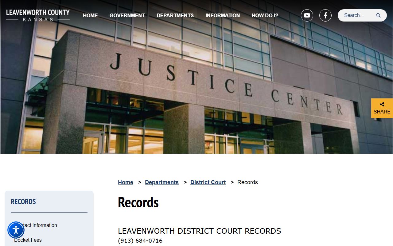 Leavenworth County court records district court records request page