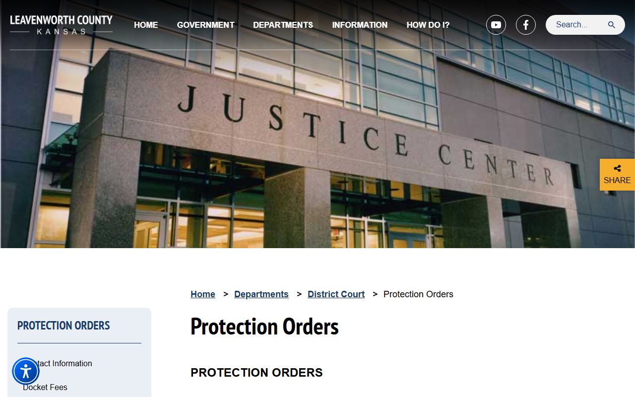 Leavenworth County District Court protection order filing options