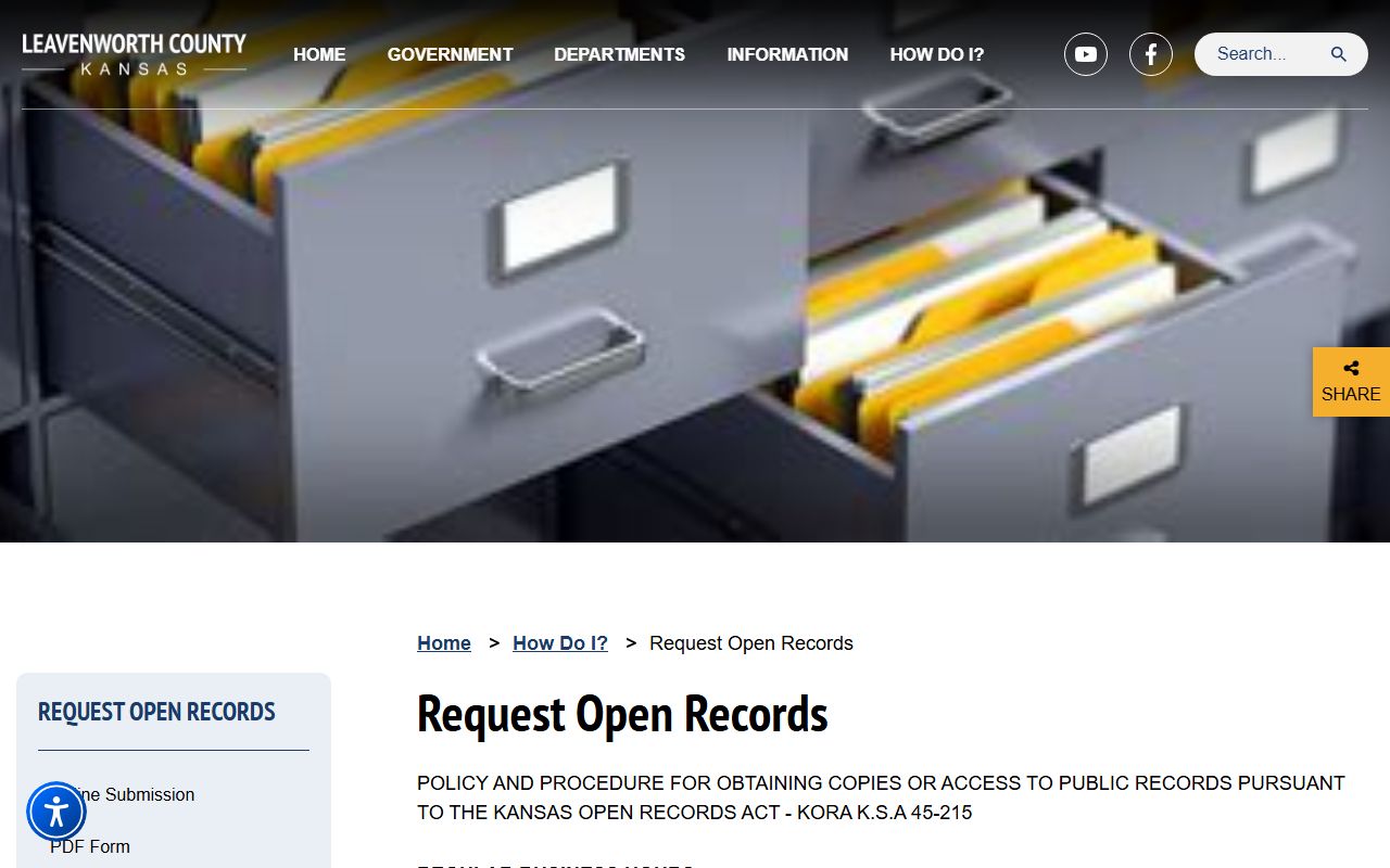 Leavenworth County Court records county open records process
