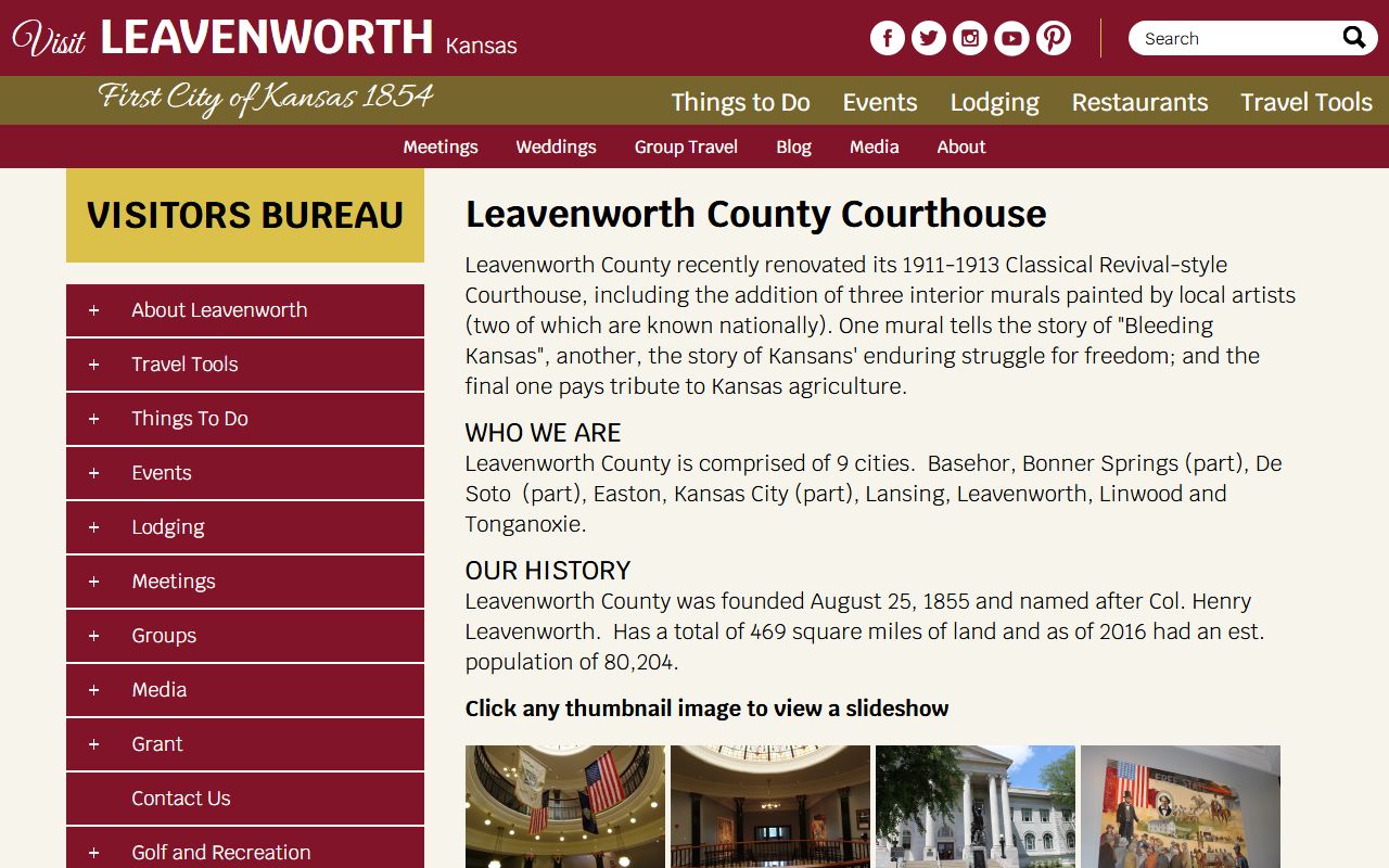 Leavenworth County Court records historic courthouse history