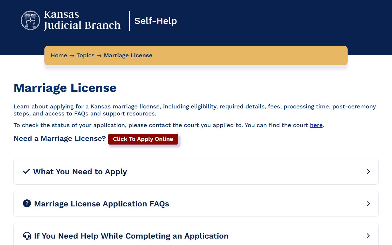 Leavenworth County marriage records Kansas online license application